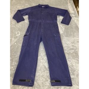 Proban FR-7A Flame Resistant Size XL Welding Coverall Blue Full Body Suit